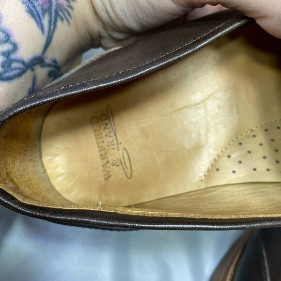 Warfield & Grand Mens Penny Loafer 10 Brown Slip On Heeled Leather Career - Picture 5 of 6